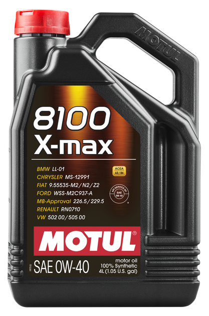 Олива Motul 8100 X-Max SAE 0W40 4Л - Фото 1 Олива Motul 8100 X-Max SAE 0W40 4Л - изображение 1