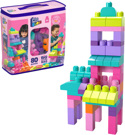 Конструктор Mega Bloks First Builders 80 дет Рожевий (DCH62) - зображення 3