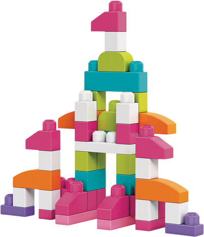 Конструктор Mega Bloks First Builders 80 дет Рожевий (DCH62) - зображення 4