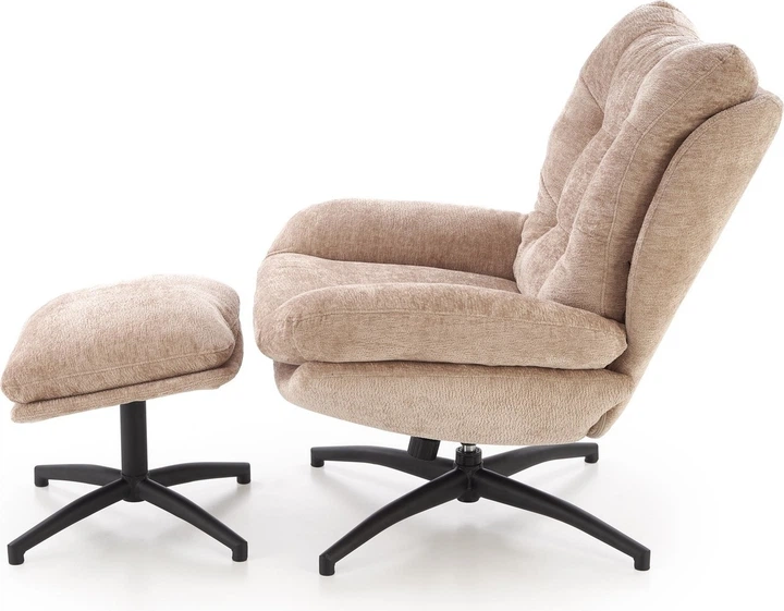 Крісло для відпочинку Halmar PESTO з підставкою для ніг та функцією люльки Бежеве (5905248135734) - зображення 3