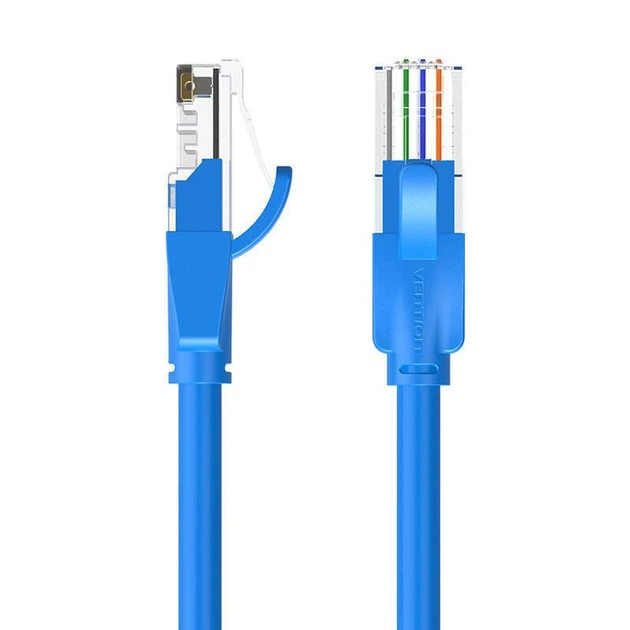 Патч-корд Vention Cat.6 UTP Patch Cable 0.5M Blue (IBELD) - зображення 2