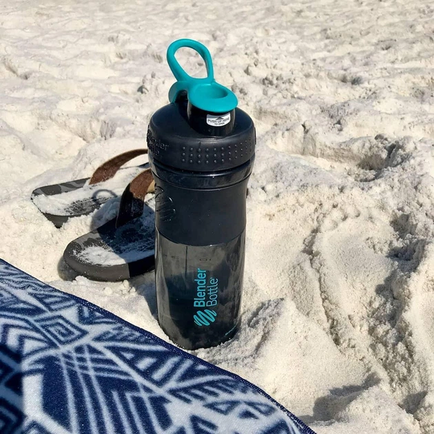Спортивная бутылка-шейкер BlenderBottle SportMixer 28oz/820ml Black/Teal - изображение 7