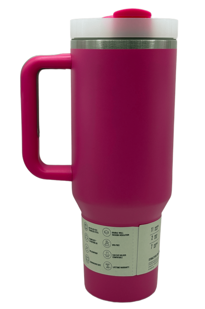 Термос термочашка Stanley Quencher H2.0 Tumbler з нержавіючої сталі Pink 1,18 л KT7001917 - Фото 5 Термос термочашка Stanley Quencher H2.0 Tumbler з нержавіючої сталі Pink 1,18 л KT7001917 - зображення 5