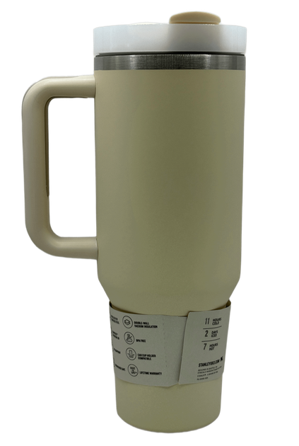 Термос термочашка Stanley Quencher H2.0 Tumbler з нержавіючої сталі Beige 1,18 л KT7001955 - зображення 5