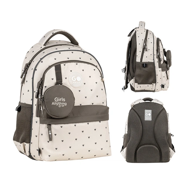 Рюкзак GoPack Education 182M Beige Polka Dots - Фото 2 Рюкзак GoPack Education 182M Beige Polka Dots - зображення 2
