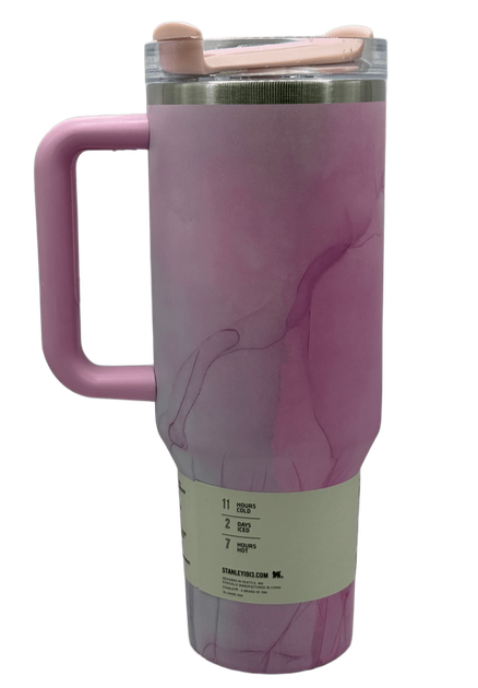 Термос термочашка Stanley Quencher H2.0 Tumbler Marble Pink 1,18 л з нержавіючої сталі KT7001919 - зображення 5