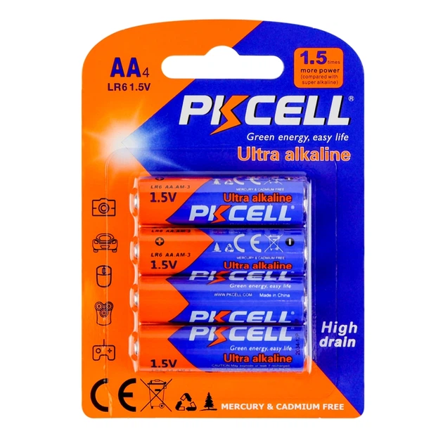 Батарейки PKCELL 1.5V AA/LR6, 4 шт блiстер AA - Фото 1 Батарейки PKCELL 1.5V AA/LR6, 4 шт блiстер AA - изображение 1