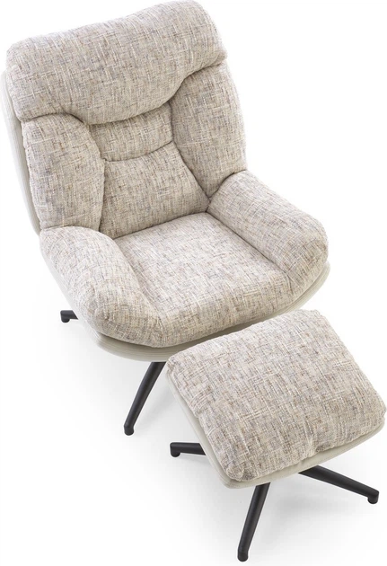 Крісло для відпочинку Halmar KRONOS з підставкою для ніг Бежеве (5905248135727) - зображення 3