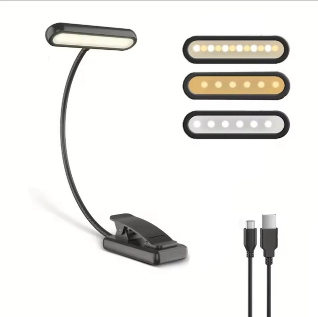 Лампа для чтения книг, BookLight, 12 Led, черная - изображение 6