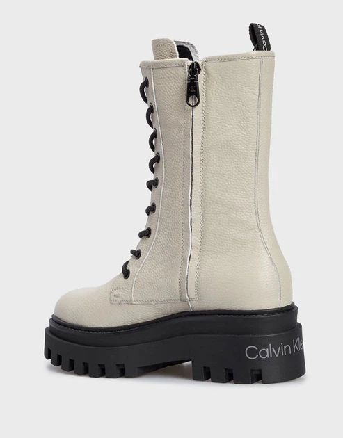 Женские ботинки высокие Calvin Klein р37 Молочные - Фото 6 Женские ботинки высокие Calvin Klein р37 Молочные - изображение 6