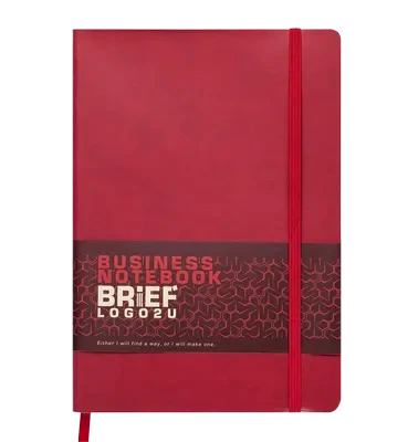 Тетрадь офісна Buromax BRIEF L2U А5 96 арк. клітинка тверда палітурка штучна шкіра червоний (BM.295104-05) - Фото 1 Тетрадь офісна Buromax BRIEF L2U А5 96 арк. клітинка тверда палітурка штучна шкіра червоний (BM.295104-05) - зображення 1
