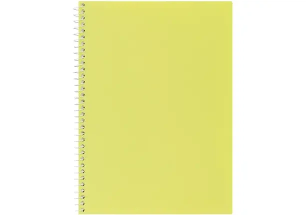 Блокнот А5, пластикова обкладинка (фактура тканина), бічна спіраль, 80 арк., клітинка, асорті пастел (E20307) - изображение 3