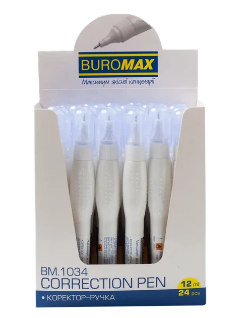 Коректор-ручка Buromax з металевим клапаном 12 мл. (BM.1034) - изображение 3