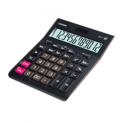Калькулятор настільний 12-розрядний Casio GR-12-BU-W-EP, синій 209*155*34.5 - Фото 1 Калькулятор настільний 12-розрядний Casio GR-12-BU-W-EP, синій 209*155*34.5 - зображення 1