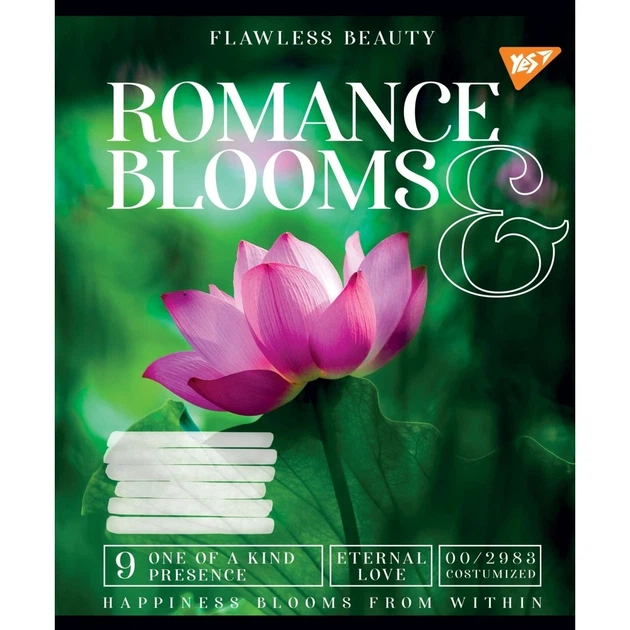 Зошит шкільний YES Romance blooms А5 36 арк. клітинка м'яка політурка (766415) - изображение 3