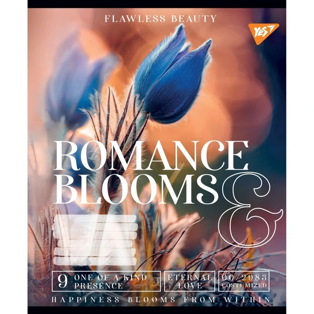 Зошит шкільний YES Romance blooms А5 36 арк. клітинка м'яка політурка (766415) - изображение 4