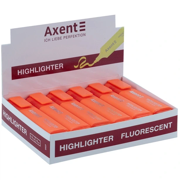 Маркер текстовий Axent Highlighter помаранчевий 1-5 мм клиноподібний (2537-12-A) - Фото 2 Маркер текстовий Axent Highlighter помаранчевий 1-5 мм клиноподібний (2537-12-A) - изображение 2