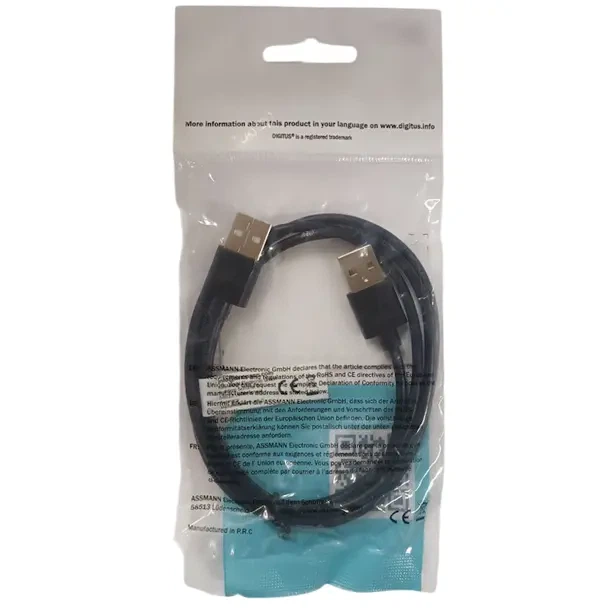 Дата кабель USB 2.0 AM/AM 1.0m Digitus (AK-300100-010-S) - Фото 3 Дата кабель USB 2.0 AM/AM 1.0m Digitus (AK-300100-010-S) - изображение 3