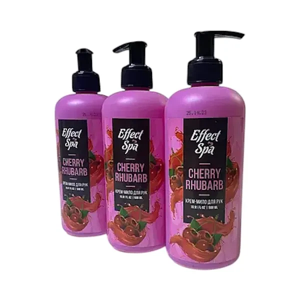 Крем-мило ніжне з дозатором Effect Spa Cherry Rhubarb 1 л ПЕТ пляшка (220000413) - изображение 3