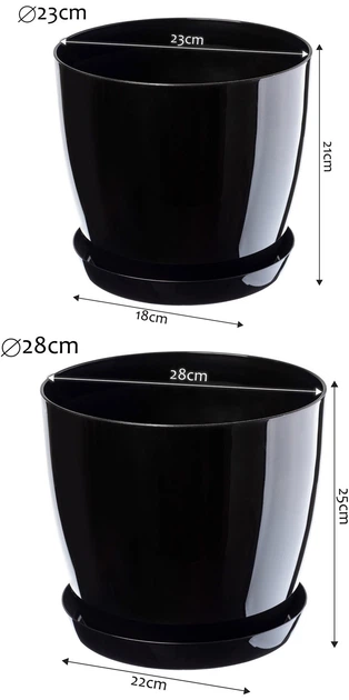 Doniczka z podstawką Kadax K8167 2 szt - obraz 2