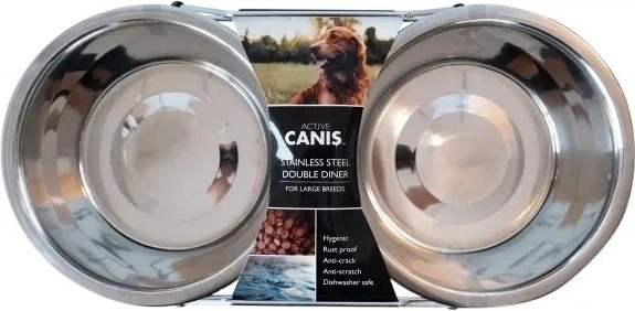 Набір металевих мисок на підставці Active Canis 2 x 1.8 л (5705833970463) - зображення 2