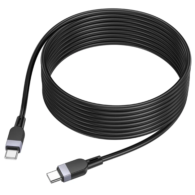 Кабель USB Hoco X109, Type-C to Type-C, PD 60W, 3m, black - изображение 3