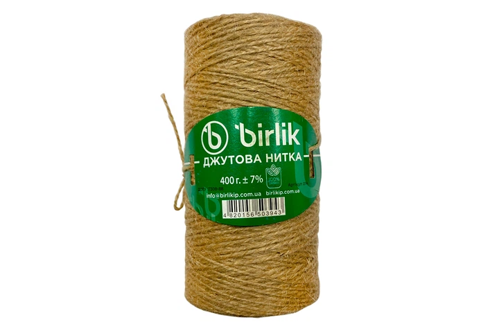 Нить джутовая Birlik- 400г x 400м (ДН-400) - Фото 1 Нить джутовая Birlik- 400г x 400м (ДН-400) - изображение 1