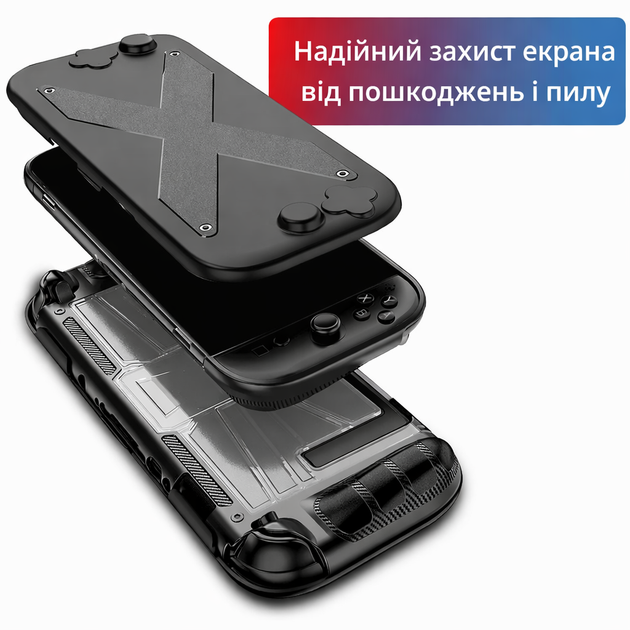 Чехол TPU+PC для Nintendo Switch 2 с полной защитой, противоударный - изображение 5