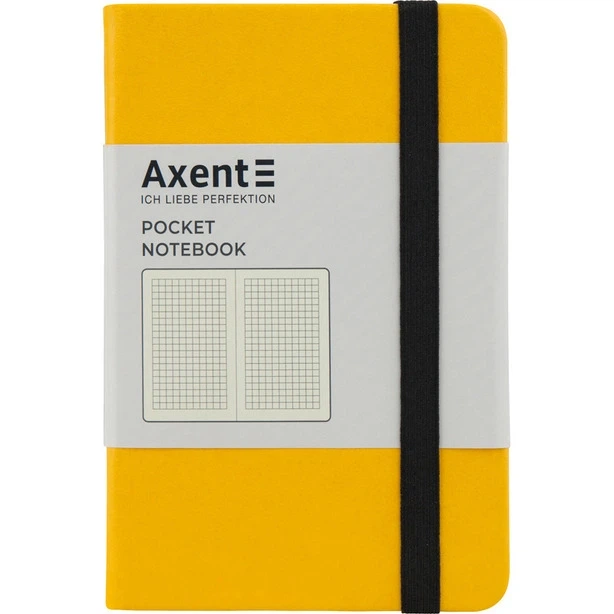 Блокнот Axent Partner 95х140мм 96 арк. клітинка тверда палітурка жовта (8301-08-A) - Фото 1 Блокнот Axent Partner 95х140мм 96 арк. клітинка тверда палітурка жовта (8301-08-A) - зображення 1