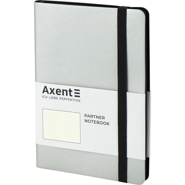 Зошит офісний Axent Partner Soft 125х195 96 арк. крапка тверда палітурка срібляста (8312-34-A) - Фото 2 Зошит офісний Axent Partner Soft 125х195 96 арк. крапка тверда палітурка срібляста (8312-34-A) - изображение 2