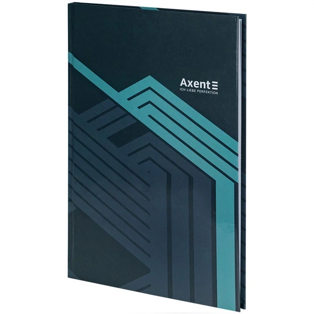 Зошит офісний Axent Lines А496арк.клітинка тверда палітурка сіра (8422-580-A) - изображение 2