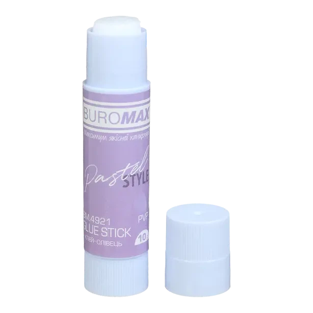 Клей-олівець Buromax PASTEL 10 г PVP (BM.4921) - Фото 6 Клей-олівець Buromax PASTEL 10 г PVP (BM.4921) - изображение 6