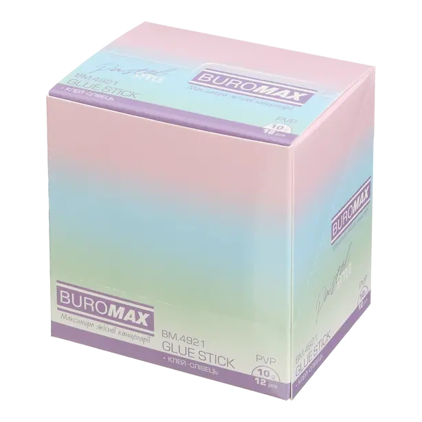 Клей-олівець Buromax PASTEL 10 г PVP (BM.4921) - Фото 12 Клей-олівець Buromax PASTEL 10 г PVP (BM.4921) - изображение 12
