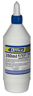 Клей канцелярський 4OFFICE 250 г PVA з дозатором (4-419) - Фото 1 Клей канцелярський 4OFFICE 250 г PVA з дозатором (4-419) - изображение 1