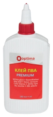 Клей канцелярський Optima Premium 180 г PVA (O45235) - Фото 1 Клей канцелярський Optima Premium 180 г PVA (O45235) - изображение 1