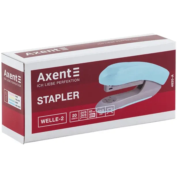 Степлер пластиковий Axent Welle-2Pastelini № 24/6 20 арк.рожевий (4820-10-A) - Фото 4 Степлер пластиковий Axent Welle-2Pastelini № 24/6 20 арк.рожевий (4820-10-A) - изображение 4