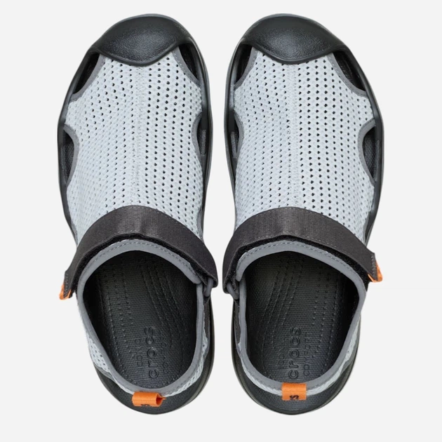 Sandały męskie z zakrytymi palcami Crocs Swiftwater Mesh Deck 211095-1NM 46-47 (M12) Szare - obraz 4
