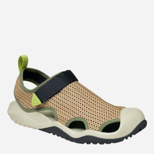 Sandały męskie z zakrytymi palcami Crocs Swiftwater Mesh Deck 211095-2EY 46-47 (M12) Beżowe - obraz 2