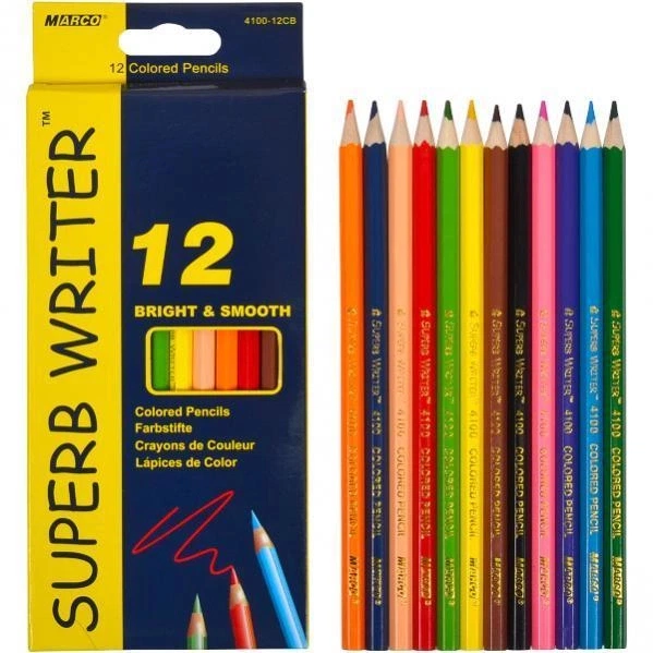 Олівці кольорові MARCO Super Writer 12 кольори (4100-12) - Фото 2 Олівці кольорові MARCO Super Writer 12 кольори (4100-12) - изображение 2