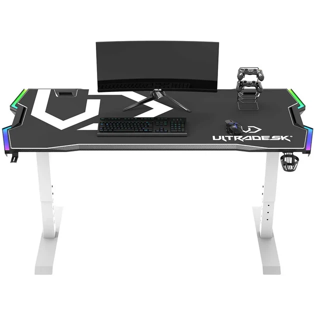 Геймерський ігровий стіл ULTRADESK Force White - изображение 2