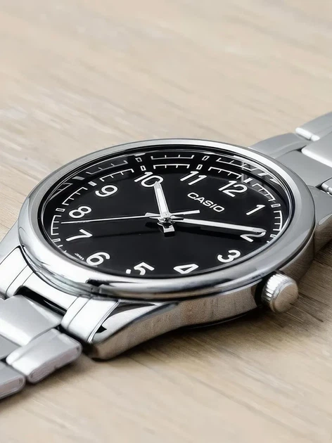 Чоловічий годинник Casio MTP-V005D-1B4 чорний циферблат - зображення 3