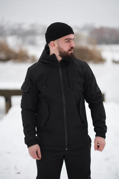 Куртка мужская Softshell Intruder с капюшоном S черная (1590399975) - изображение 4