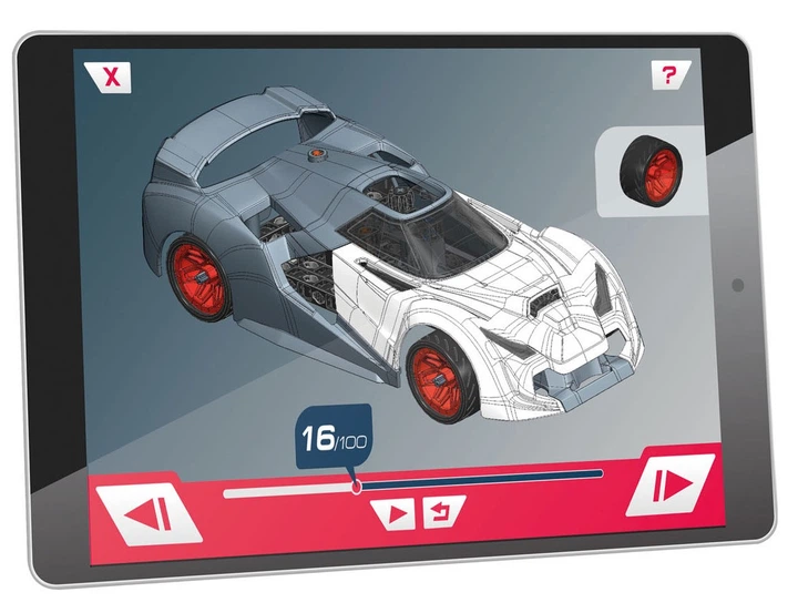 Klocki konstrukcyjne Clementoni Jouetprive Samochód wyścigowy (8005125560110) - obraz 5