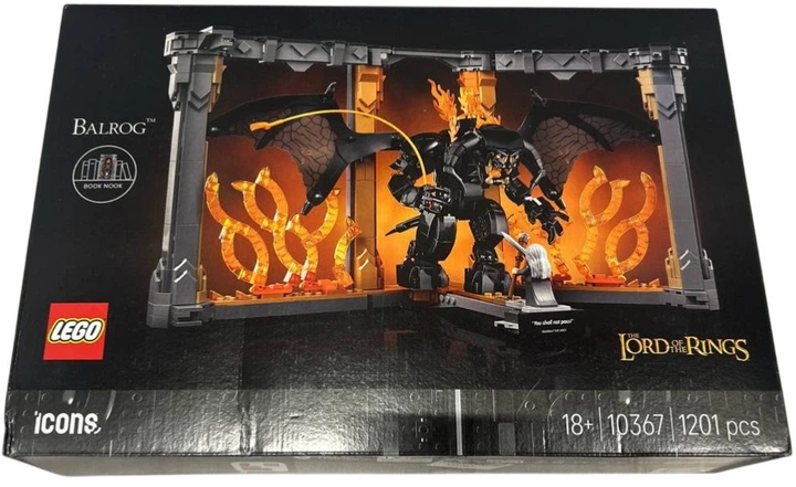 Zestaw klocków LEGO Icons Władca Pierścieni: Book nook z Balrogiem 1201 elementów (10367) (955555915354235) - Outlet - obraz 5