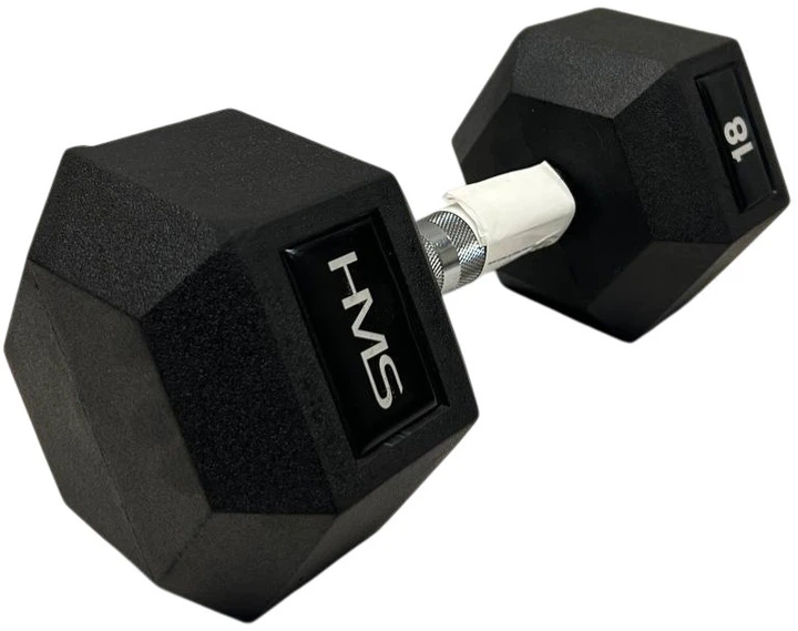 Гантель HMS Hex Pro 18 кг чорна (5907695518115) (955555913934178) - Уцінка - зображення 4
