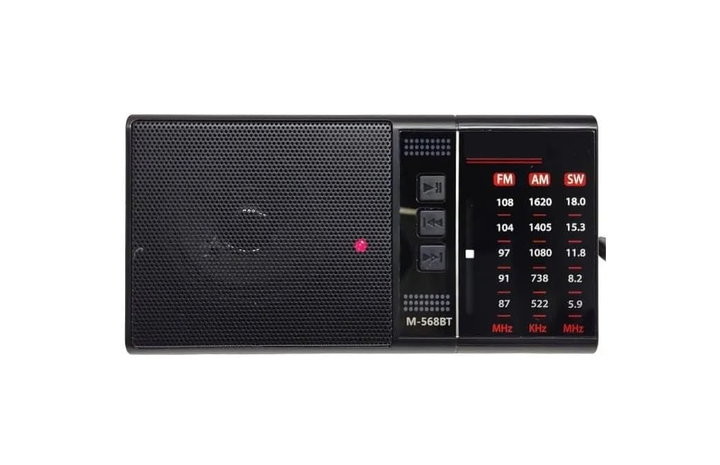 Акумуляторний Bluetooth радіоприймач M-568BT AM FM SW з USB SD AUX портативна колонка - изображение 2