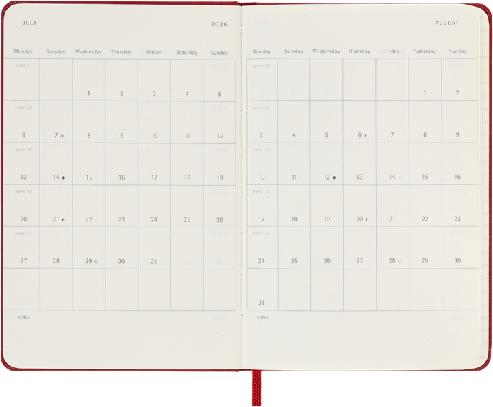 Щоденник 2026 Moleskine 200 сторінок Червоний (8056999274696) - зображення 4