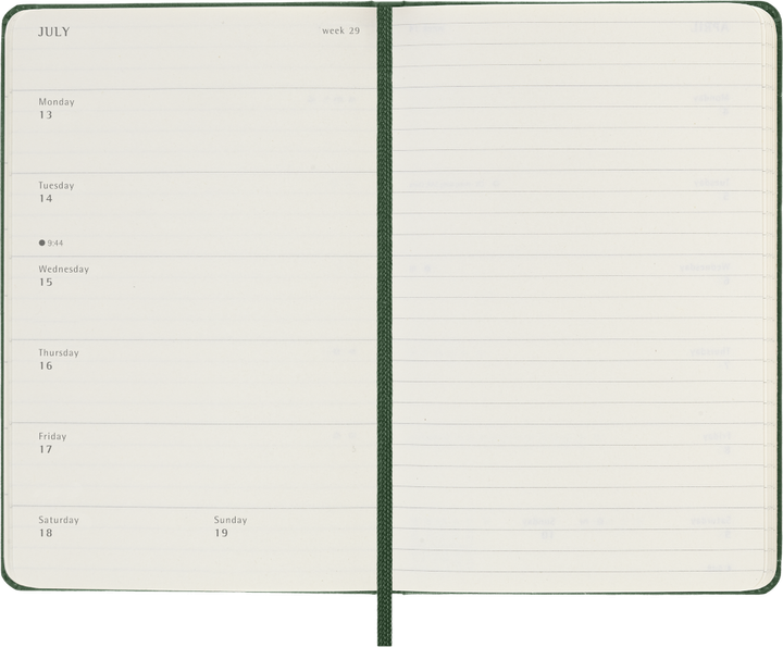 Щотижневик 2026 Moleskine 200 сторінок Зеленый мирт (8056999275532) - зображення 3