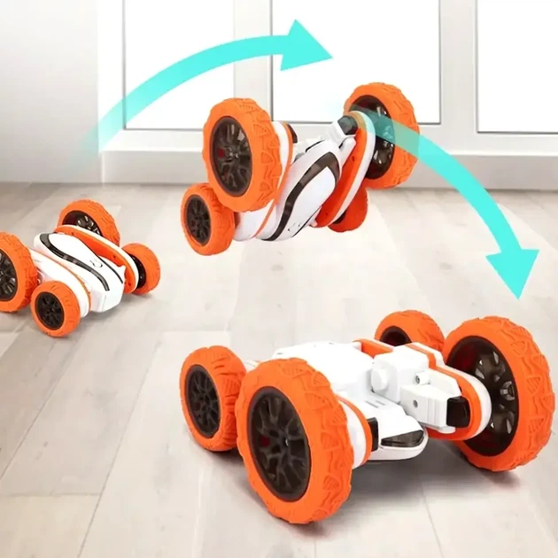 Машинка перевертыш на радиоуправлении с подсветкой 4WD электрический двигатель радиус действия 100 метров фиолетовая Storm Stunt C - Фото 3 Машинка перевертыш на радиоуправлении с подсветкой 4WD электрический двигатель радиус действия 100 метров фиолетовая Storm Stunt C - изображение 3
