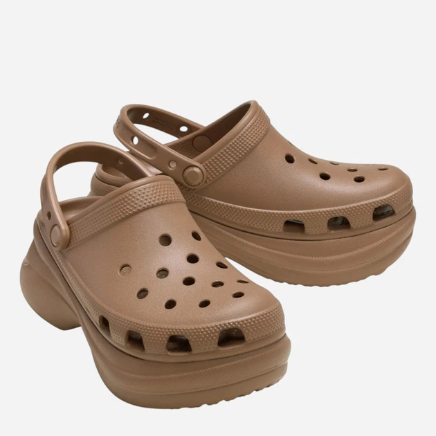 Chodaki damskie na wysokiej platformie Crocs Classic Bae Clog 206302-2JJ 36-37 (M4/W6) Jasnobrązowe - obraz 4